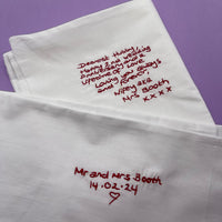 Personalised handwriting message pillowcase set of two