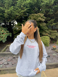 Adult sweatshirt personalised mini slogan