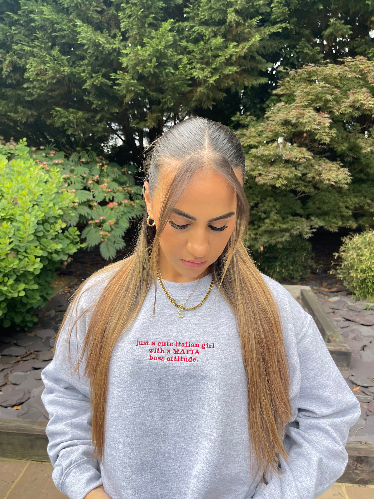 Adult sweatshirt personalised mini slogan