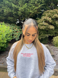Adult sweatshirt personalised mini slogan