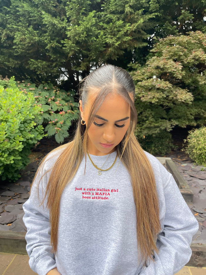 Adult sweatshirt personalised mini slogan