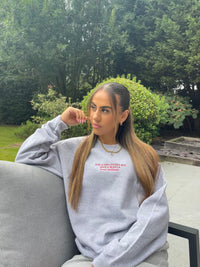 Adult sweatshirt personalised mini slogan