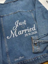 Just Married Personalised Denim Jacket