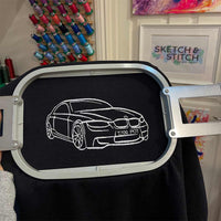 Adult hoodie personalised car and motorbike photo outline