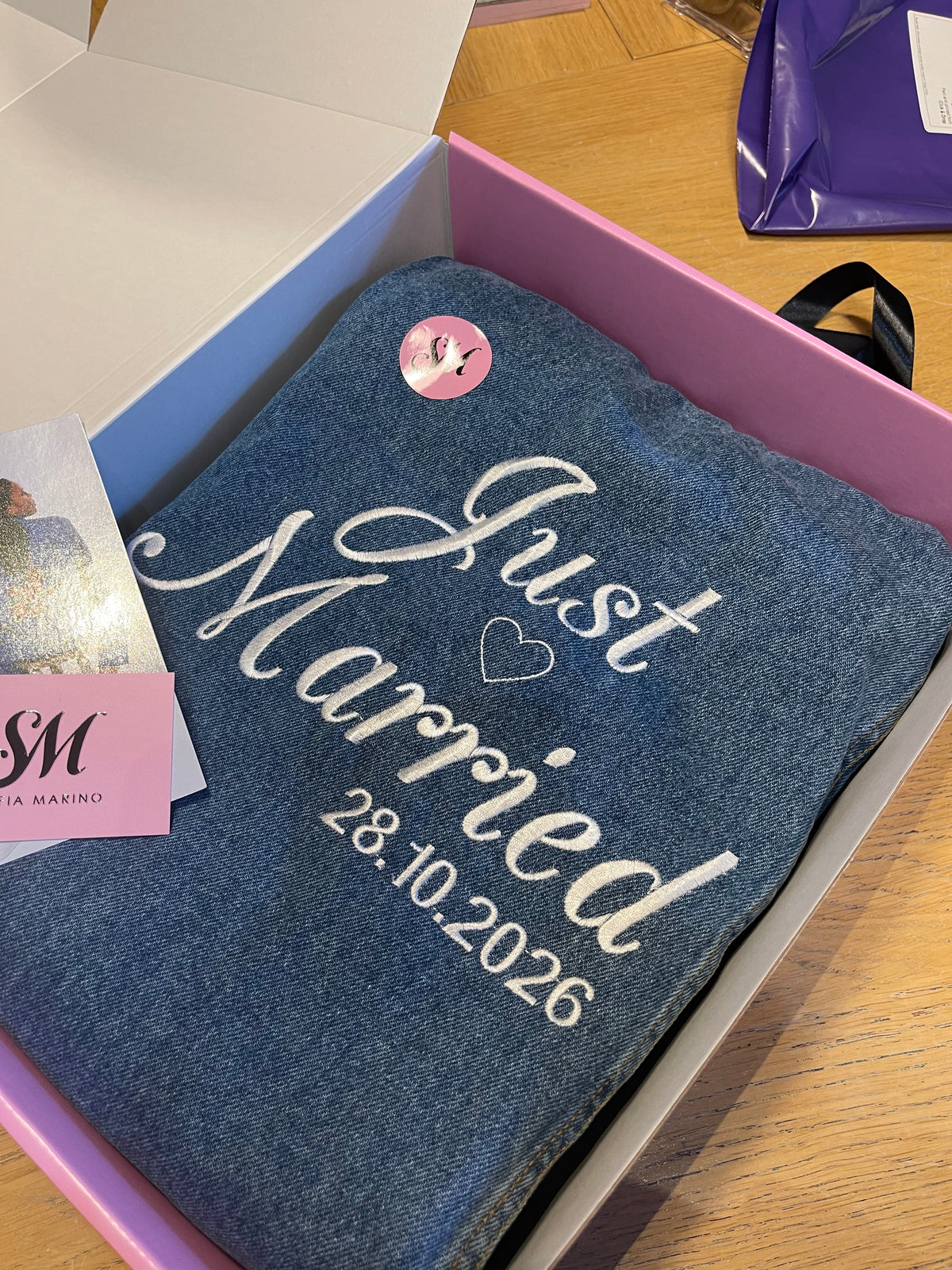 Just Married Personalised Denim Jacket