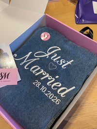 Just Married Personalised Denim Jacket