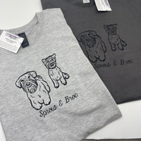Adult t-shirt personalised pet outline