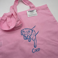 Tote bag personalised pet photo outline