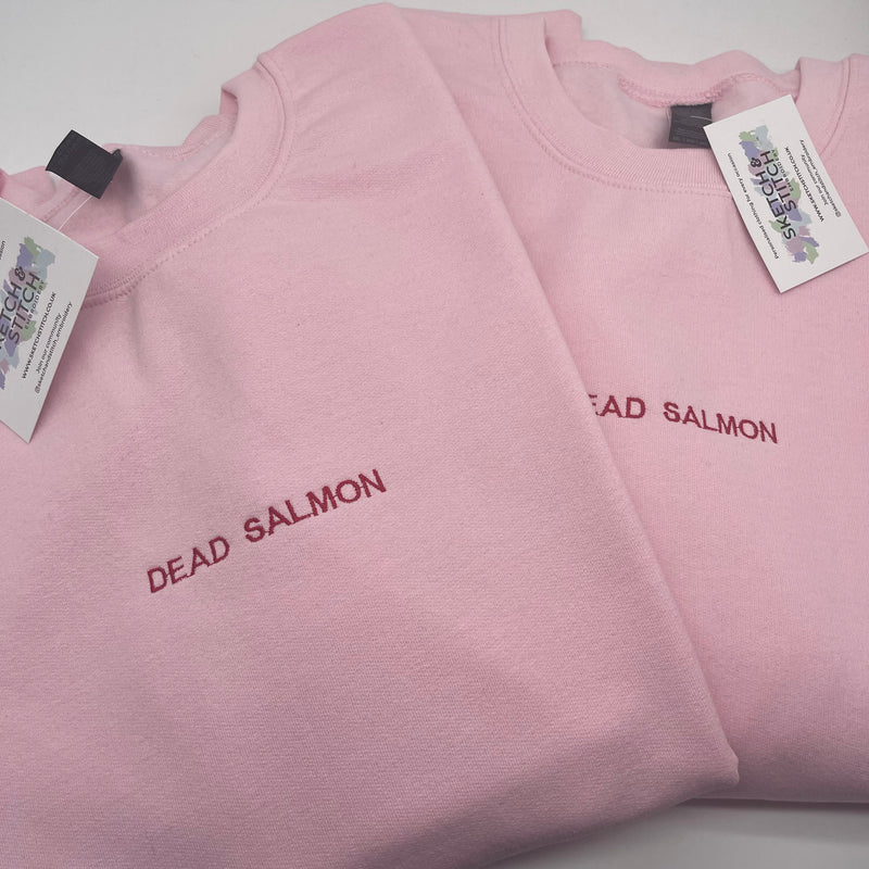 Adult sweatshirt personalised mini slogan