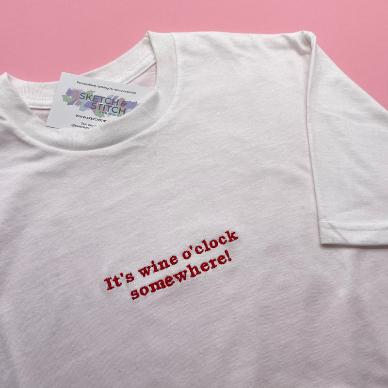 Adult t-shirt personalised mini slogan