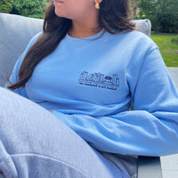 Adult sweatshirt all booked slogan- left chest