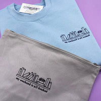 Large accessory bag all booked slogan