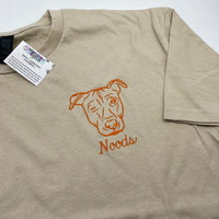 Adult t-shirt personalised pet portrait outline - left chest