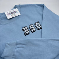 Adult sweatshirt personalised 3D text or initials