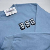 Adult sweatshirt personalised 3D text or initials