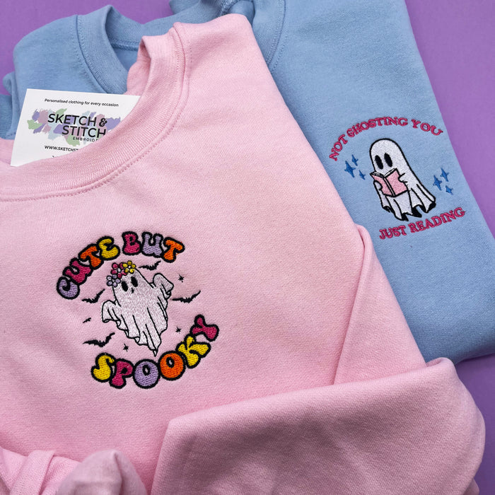 Adult sweatshirt ghoasting slogan- left chest