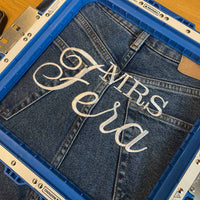 Embroidered Bride Denim Jeans You Supply