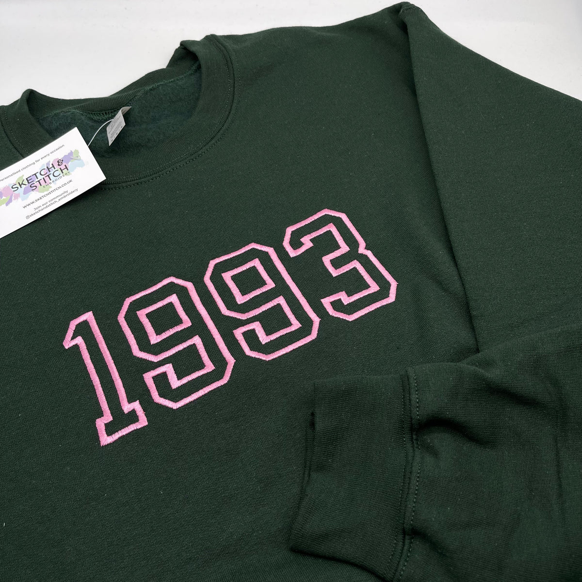 Adult sweatshirt personalised text or initials