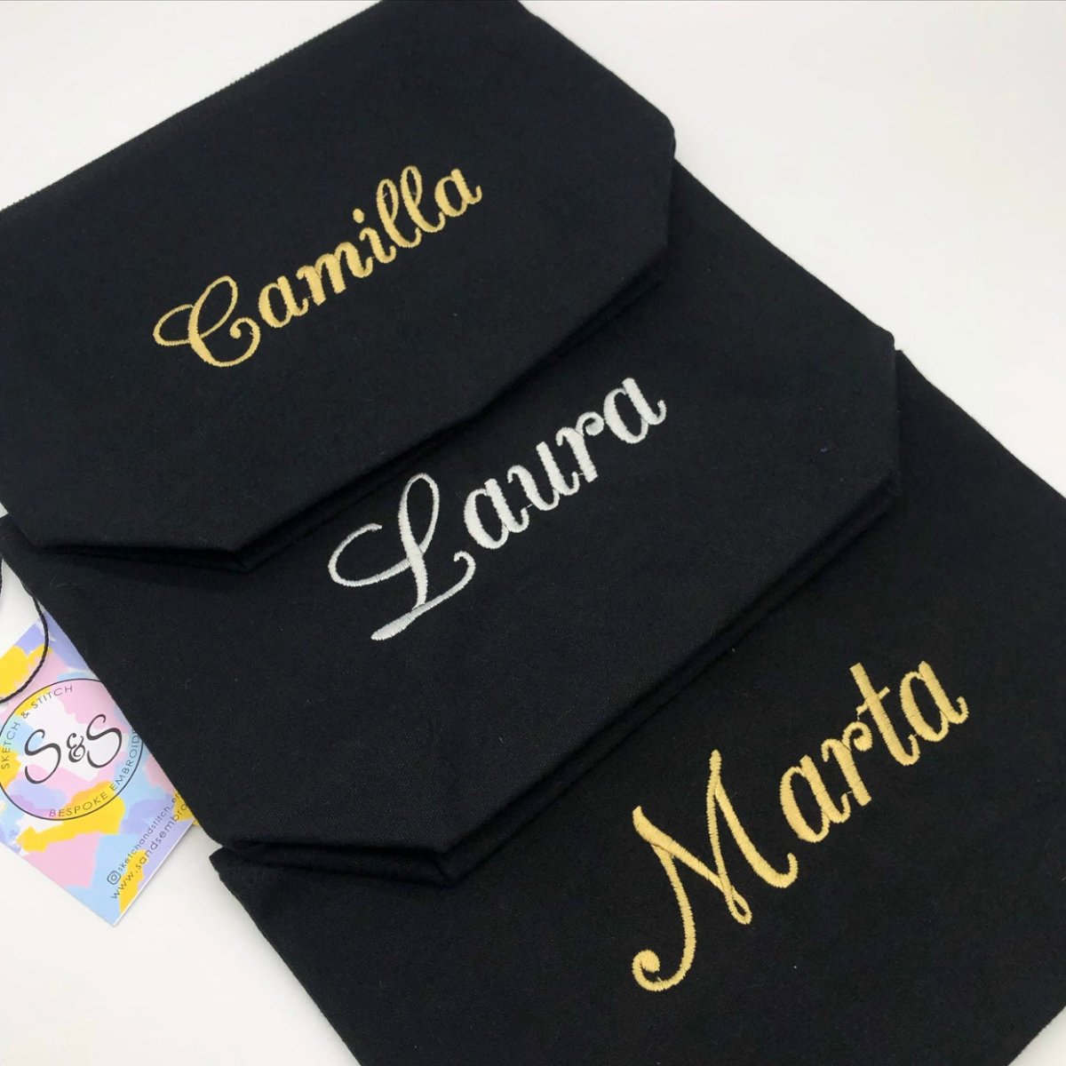 Large accessory bag personalised text