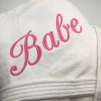 Luxury white dressing gown personalised initials and name