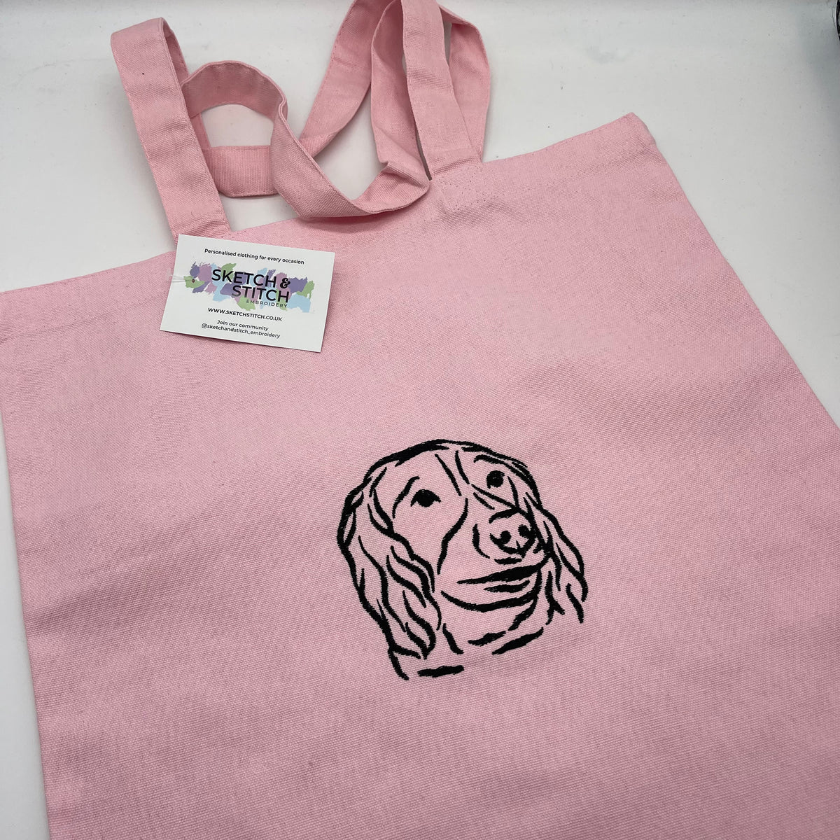 Tote bag personalised pet photo outline