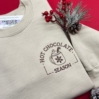 Adult sweatshirt hot chocolate season