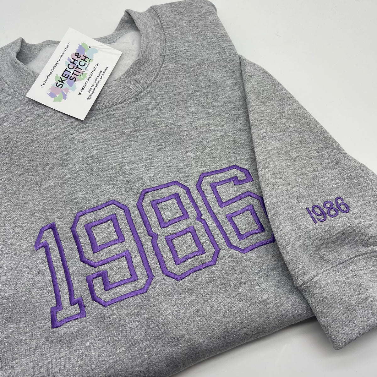 Adult sweatshirt personalised text or initials