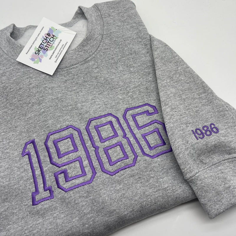 Adult sweatshirt personalised text or initials