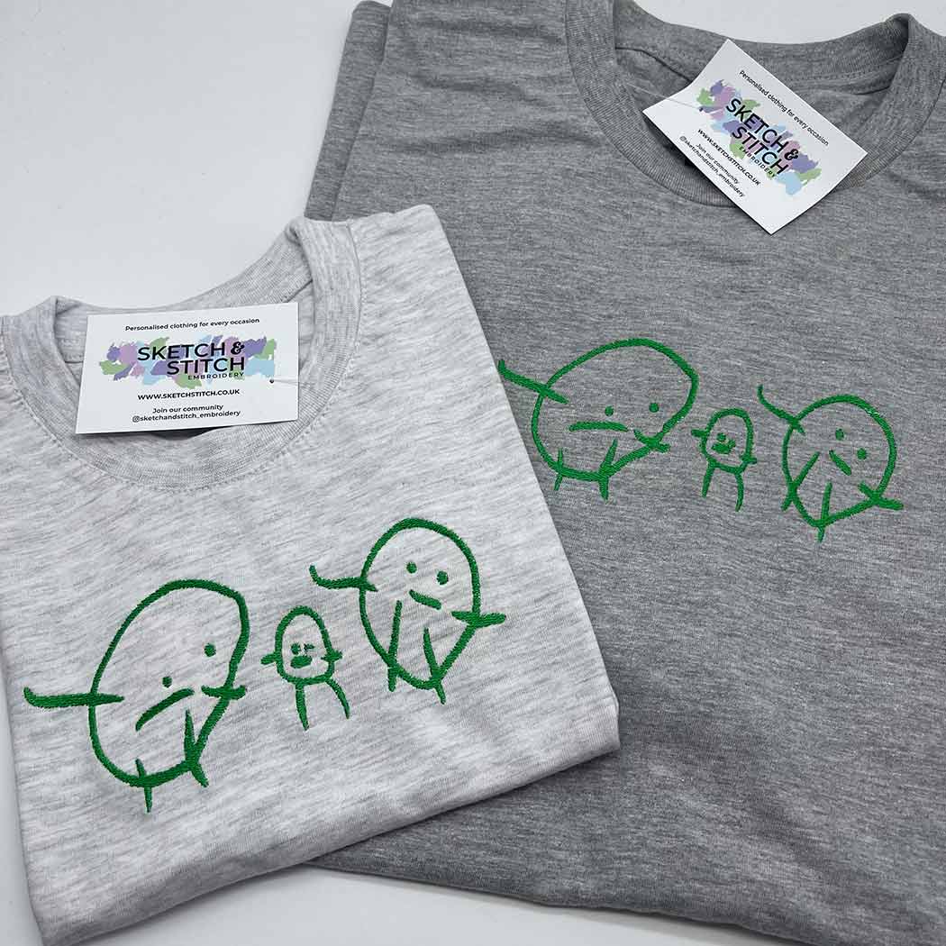 Adult t-shirt personalised kids drawing - Sketch & Stitch