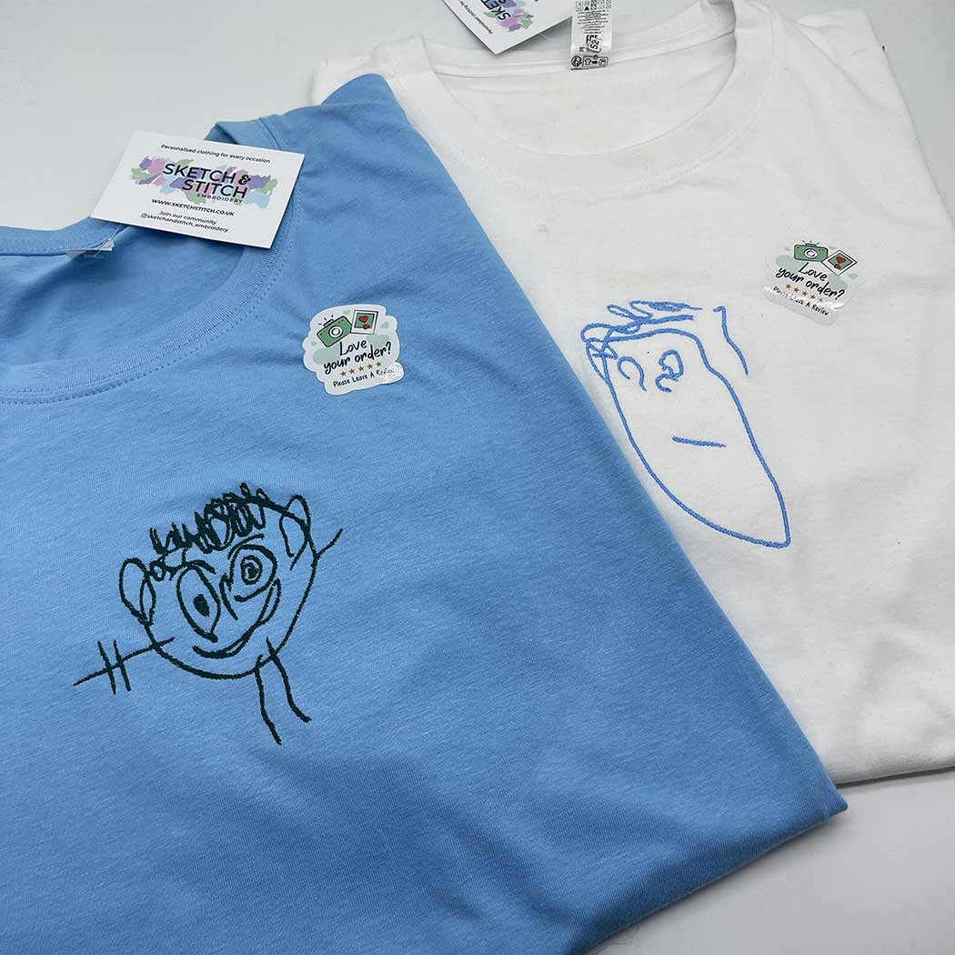 Adult t-shirt personalised kids drawing - Sketch & Stitch