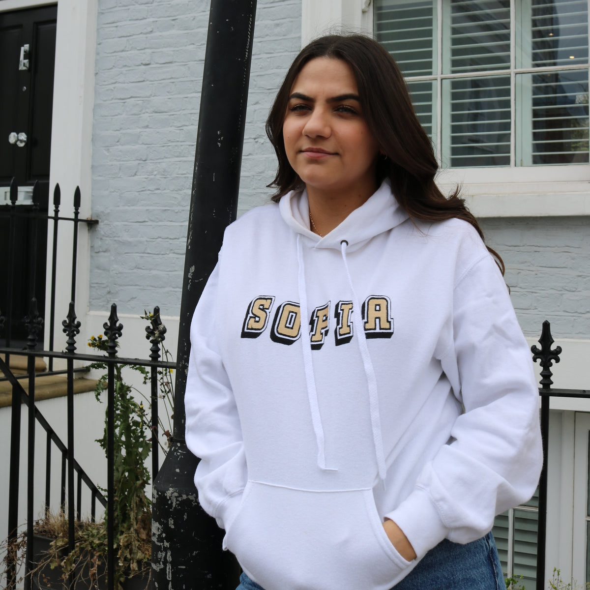 Adult hoodie personalised 3D text or initials