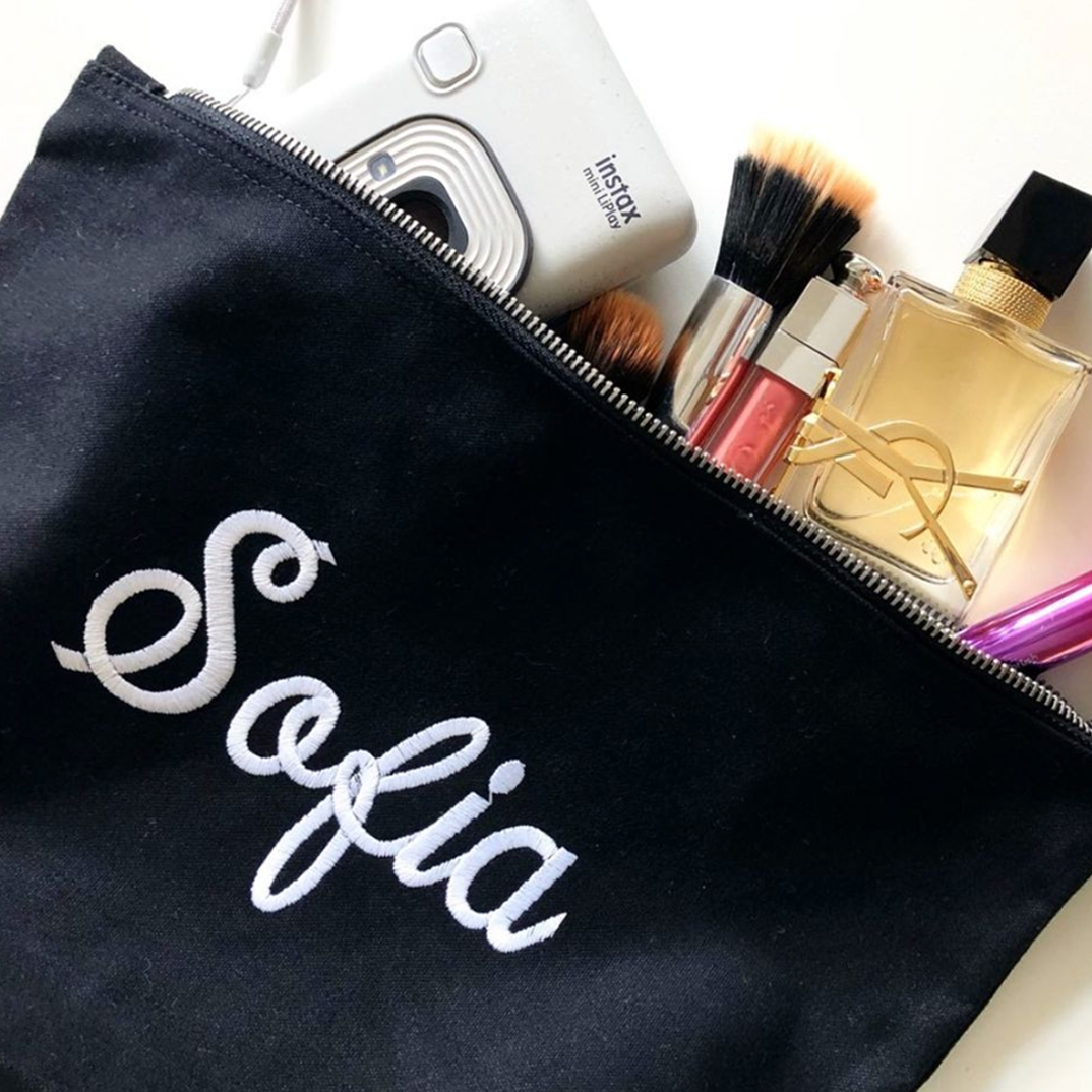 Large accessory bag personalised text
