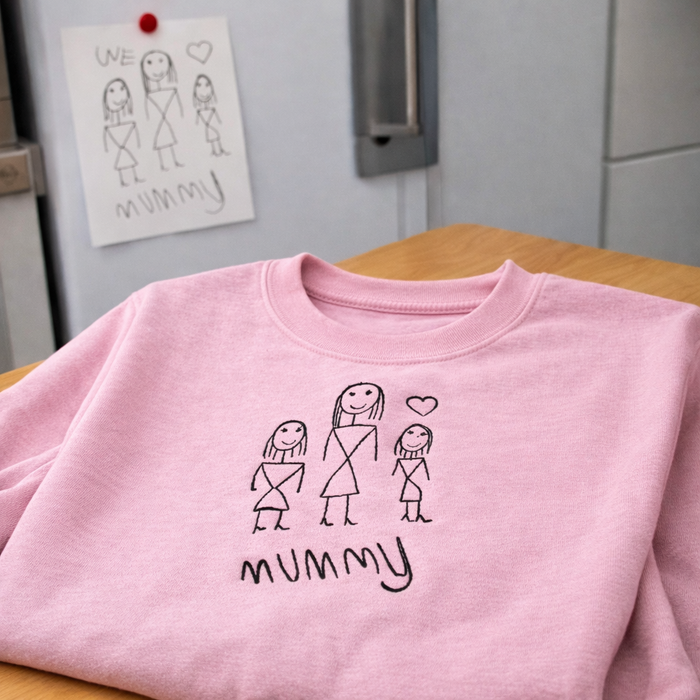 Mother's Day Personalised Kids Drawing Women's Sweatshirt