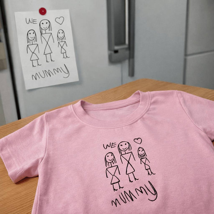 Adult t-shirt personalised kids drawing - Sketch & Stitch