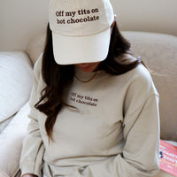 Adult sweatshirt off my tits on slogan