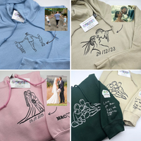 Adult hoodie personalised photo outline