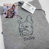 Adult hoodie personalised pet outline - Sketch & Stitch