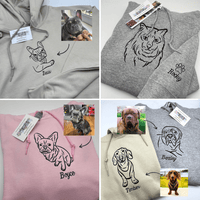 Adult hoodie personalised pet outline