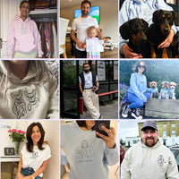 Adult hoodie personalised roman numerals- arm - Sketch & Stitch