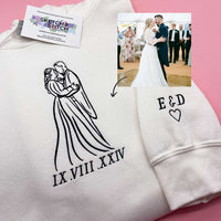 Adult hoodie personalised photo outline - Sketch & Stitch