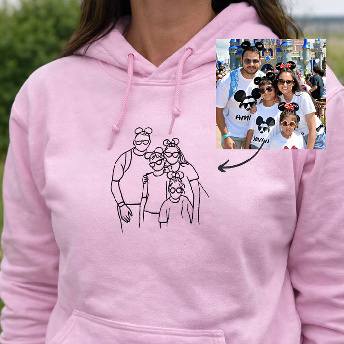 Mother's Day Personalised Photo Outline Women's Hoodie