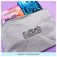 Large accessory bag all booked slogan