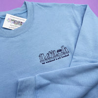 Adult sweatshirt all booked slogan- left chest