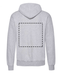 Adult hoodie personalised large photo outline- back