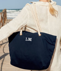 Beach bag personalised text