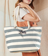 Beach bag personalised text