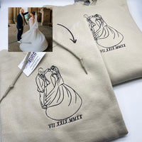 SPECIAL OFFER - Two Adult hoodies personalised photo outlines