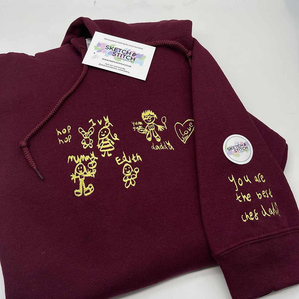 Adult hoodie personalised kids drawing - Sketch & Stitch