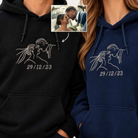Personalised embroidered photo hoodie