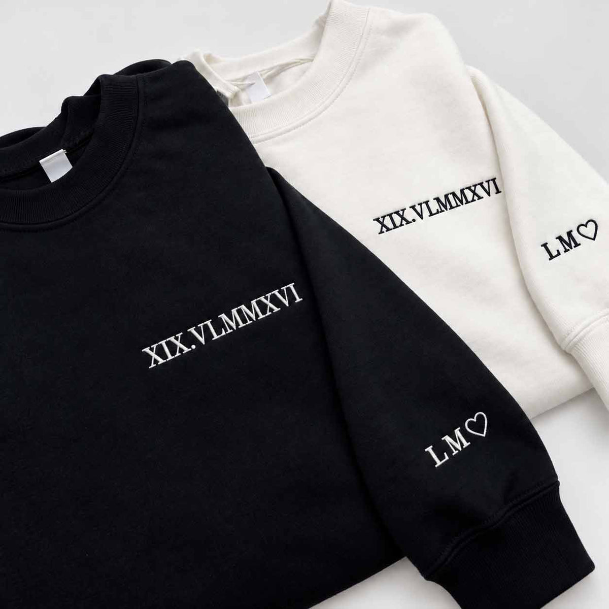 Personalised embroidered text sweatshirt - left chest